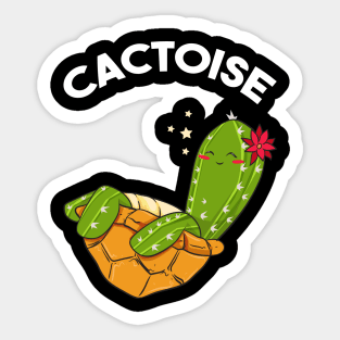 Cute & Funny Cactoise Cactus Tortoise Combined Sticker